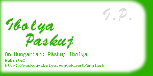 ibolya paskuj business card