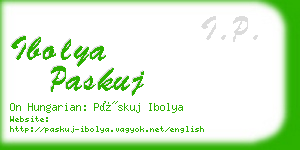ibolya paskuj business card
